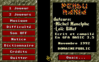 Pendumania atari screenshot